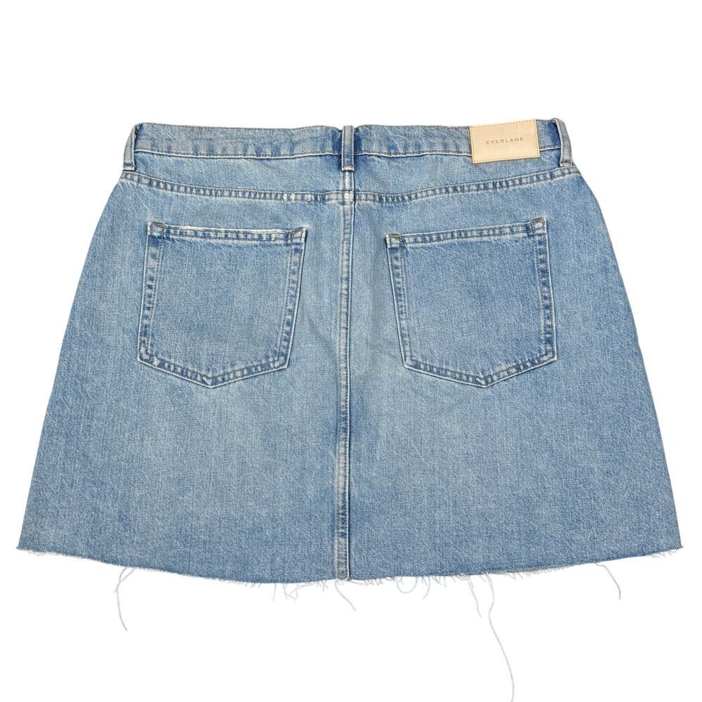 EVERLANE The Denim Reconstructed Skirt Sz 33 Blue - Picture 6 of 7